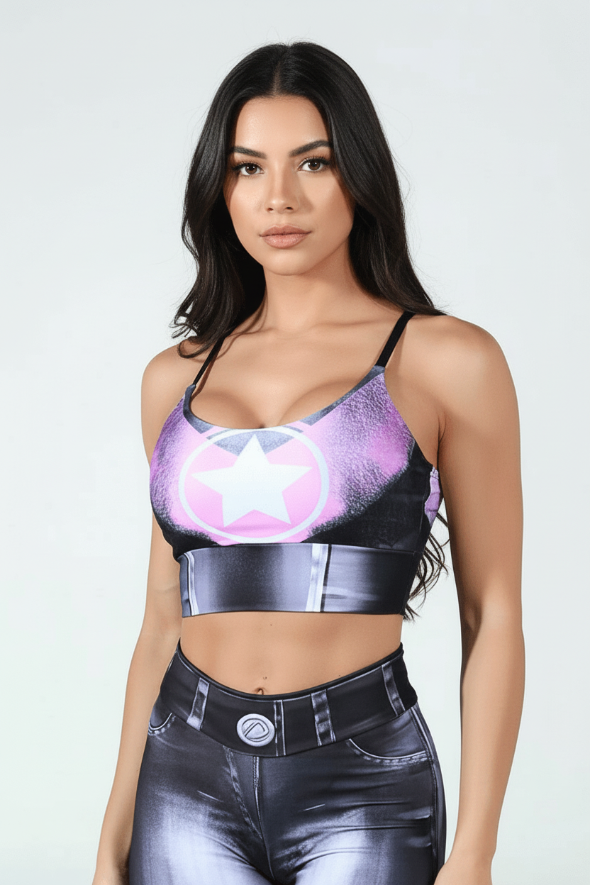 Dyna Brazil Pink Body Paint Bra