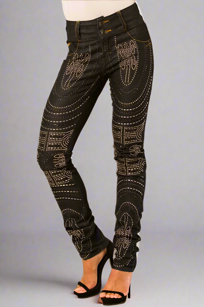 Moikana Bedazzled Black Jeans