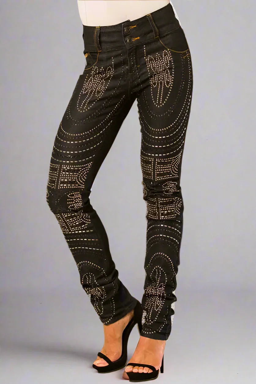 Moikana Bedazzled Black Jeans