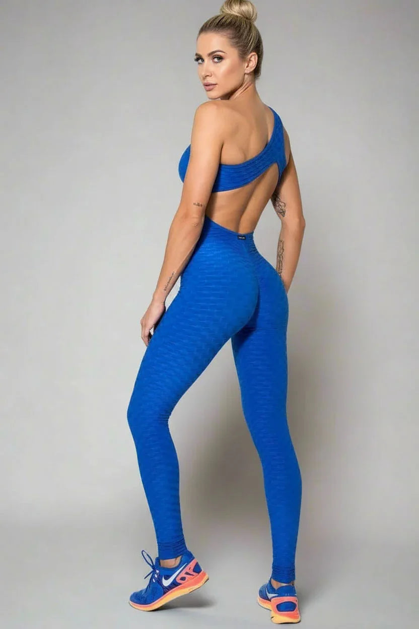 Canoan Scrunch Booty Textured Jumpsuit