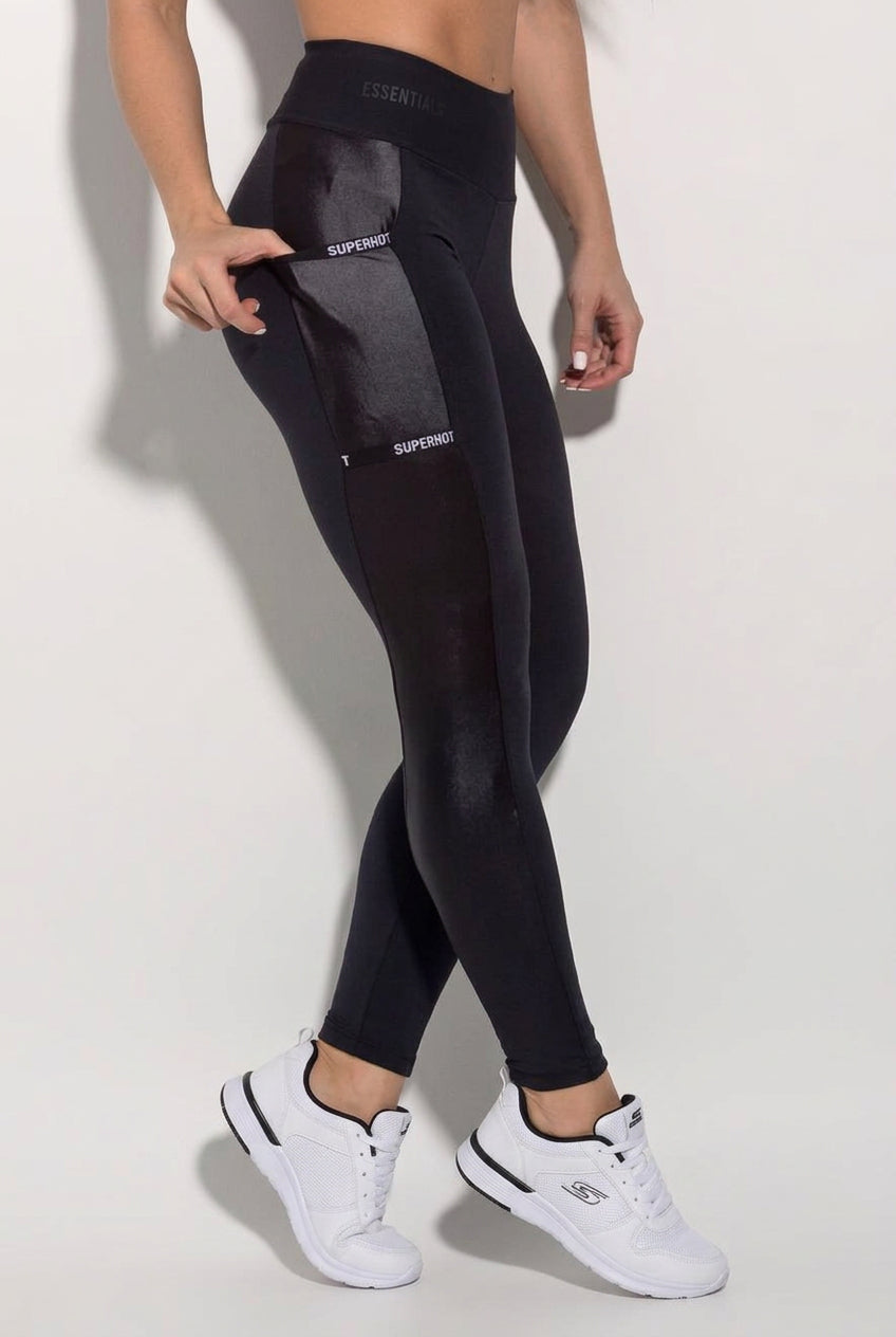 SuperHot Glossy Side Pocket Legging