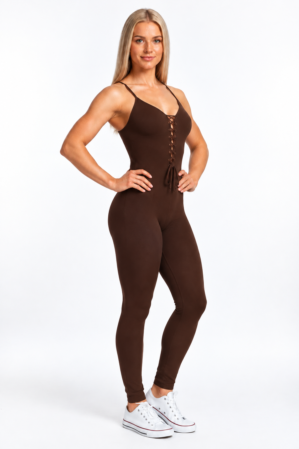 Body Brazil Chocolate Lacing Jumpsuit
