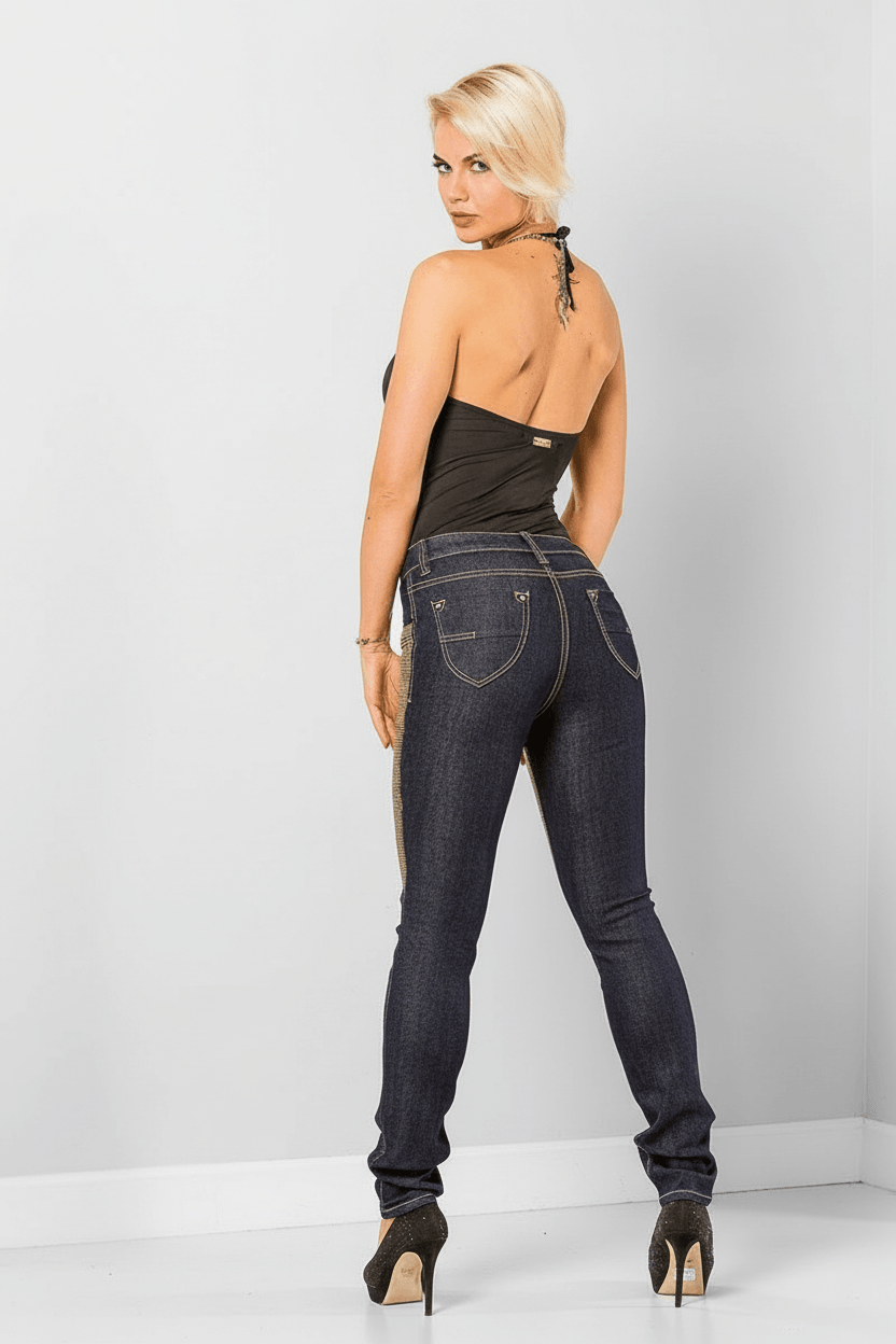 Moikana Crystal Stud Jeans