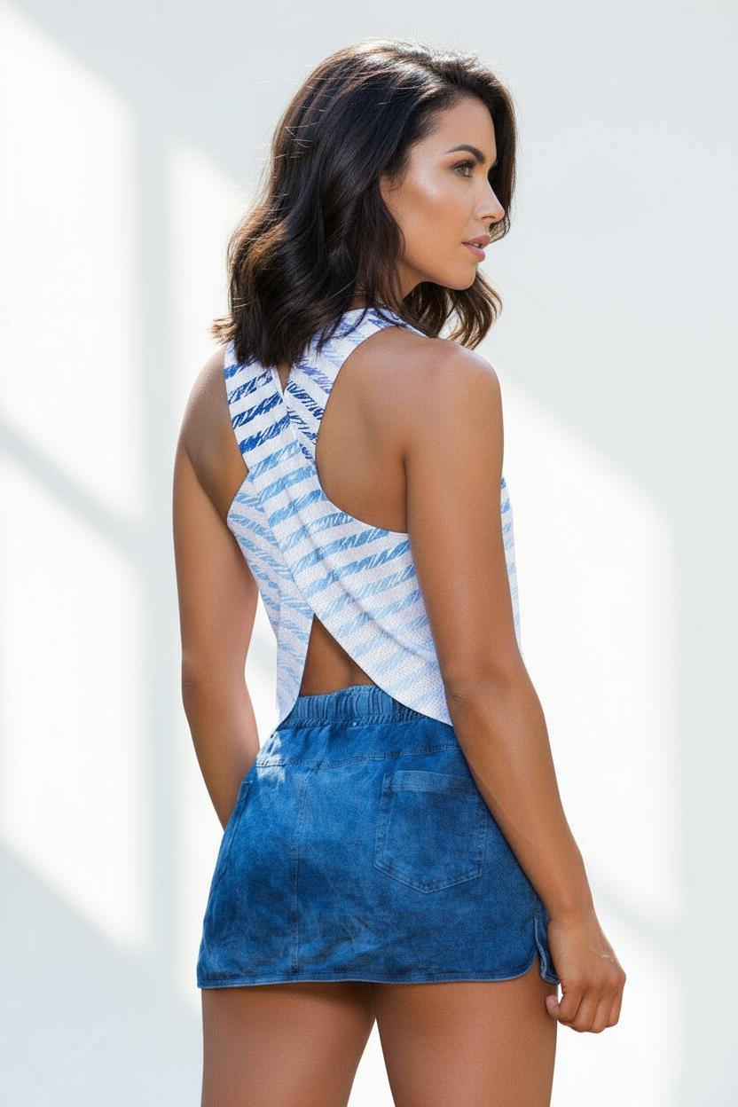 Alto Giro Look Of Denim Skort (2 colors)