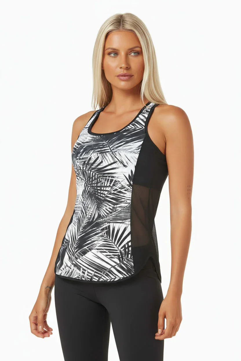 Alto Giro Ebony Palm Side Mesh Tank