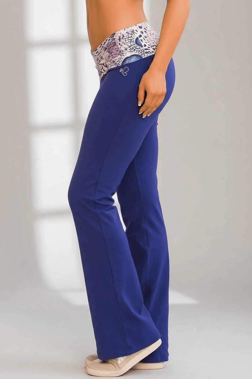 Foldover Boot Cut Pants Fiji Print Reg & Tall | Body Brazil