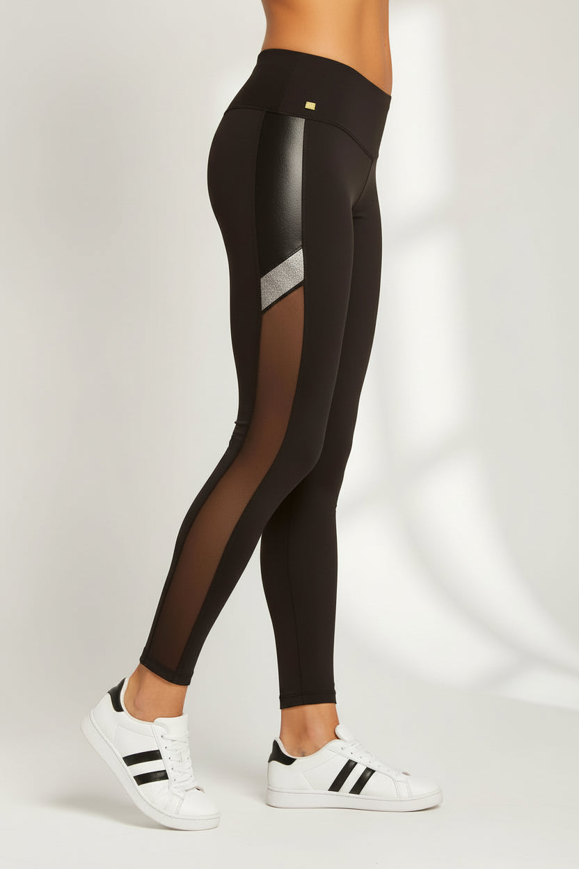 Alto Giro Black Glam Mesh Legging