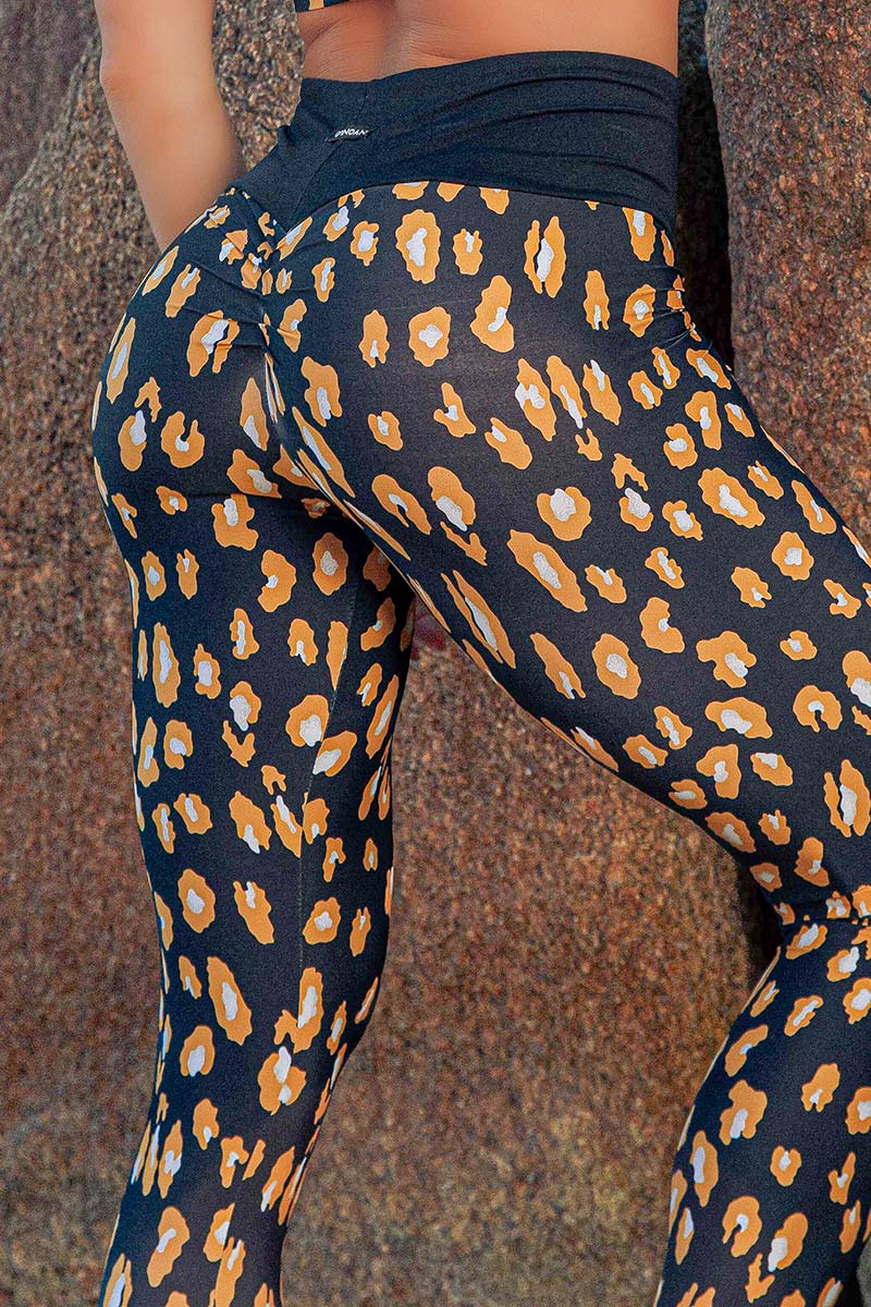 Canoan Gold Leopard Legging