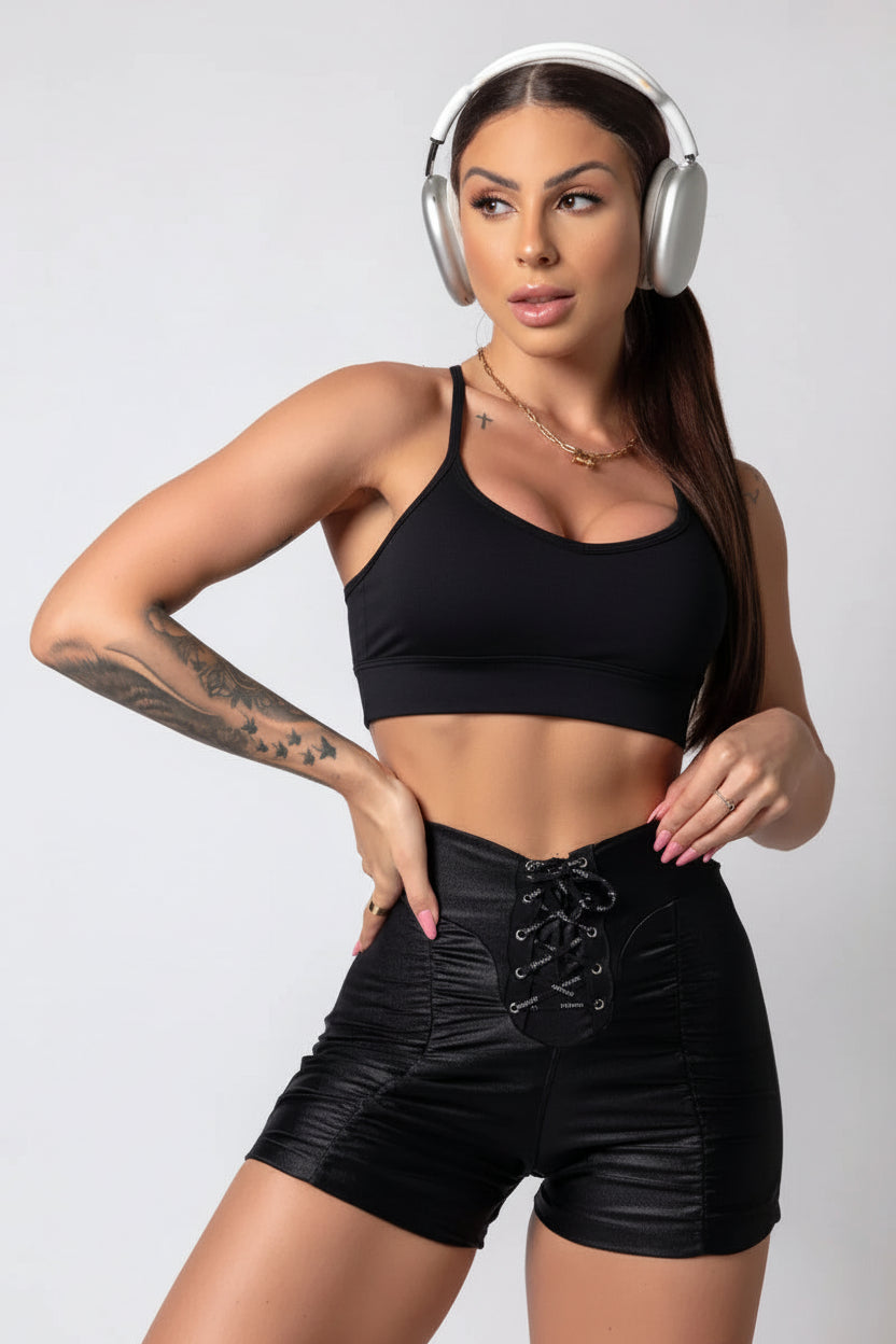 Hipkini Glossy Lacing Shorts