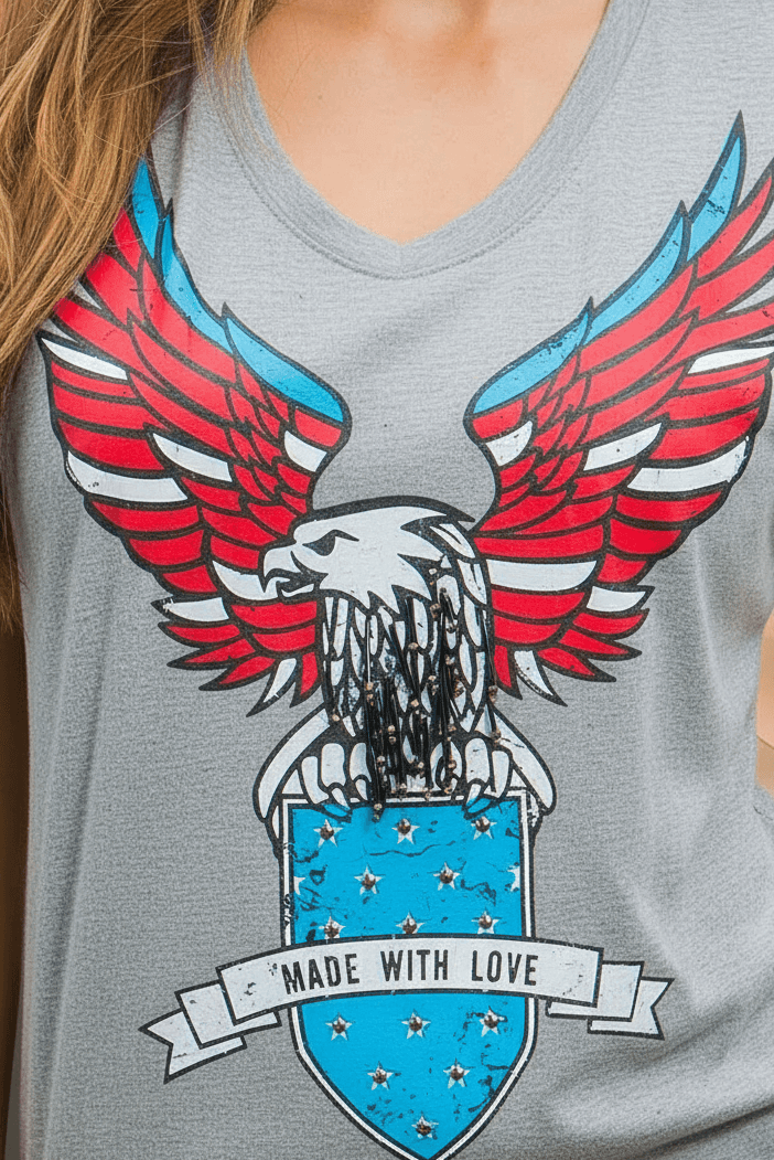 SAMPLE Alto Giro Made With LOVE Embellished Tank