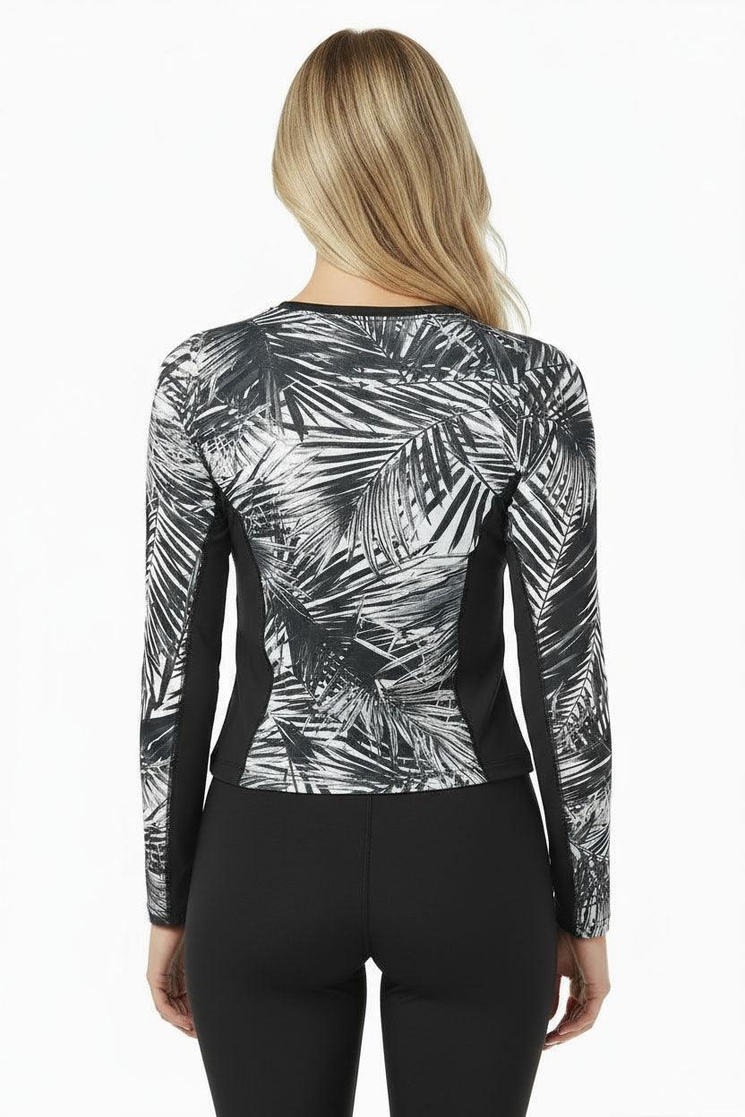 Alto Giro Ebony Palm Long Sleeve Top