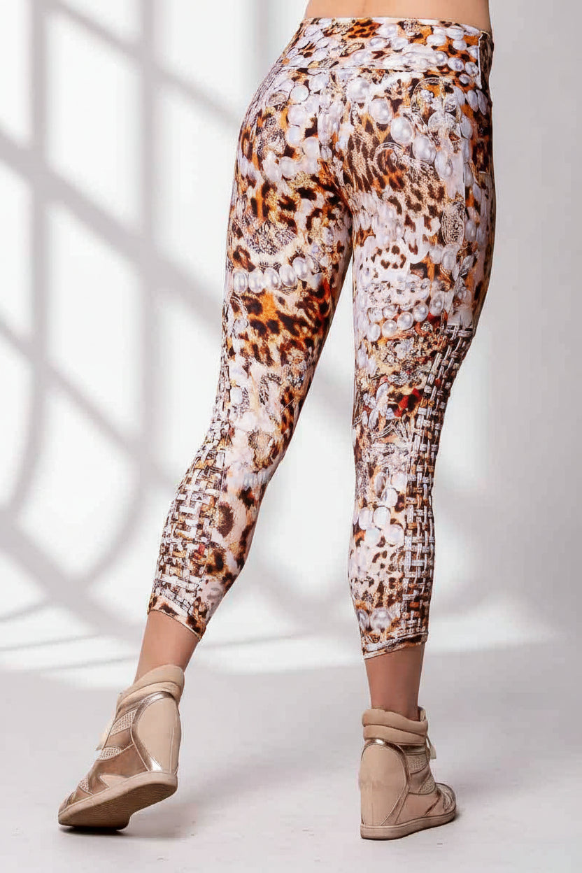 Alto Giro Pearl Leopard Weave Capri