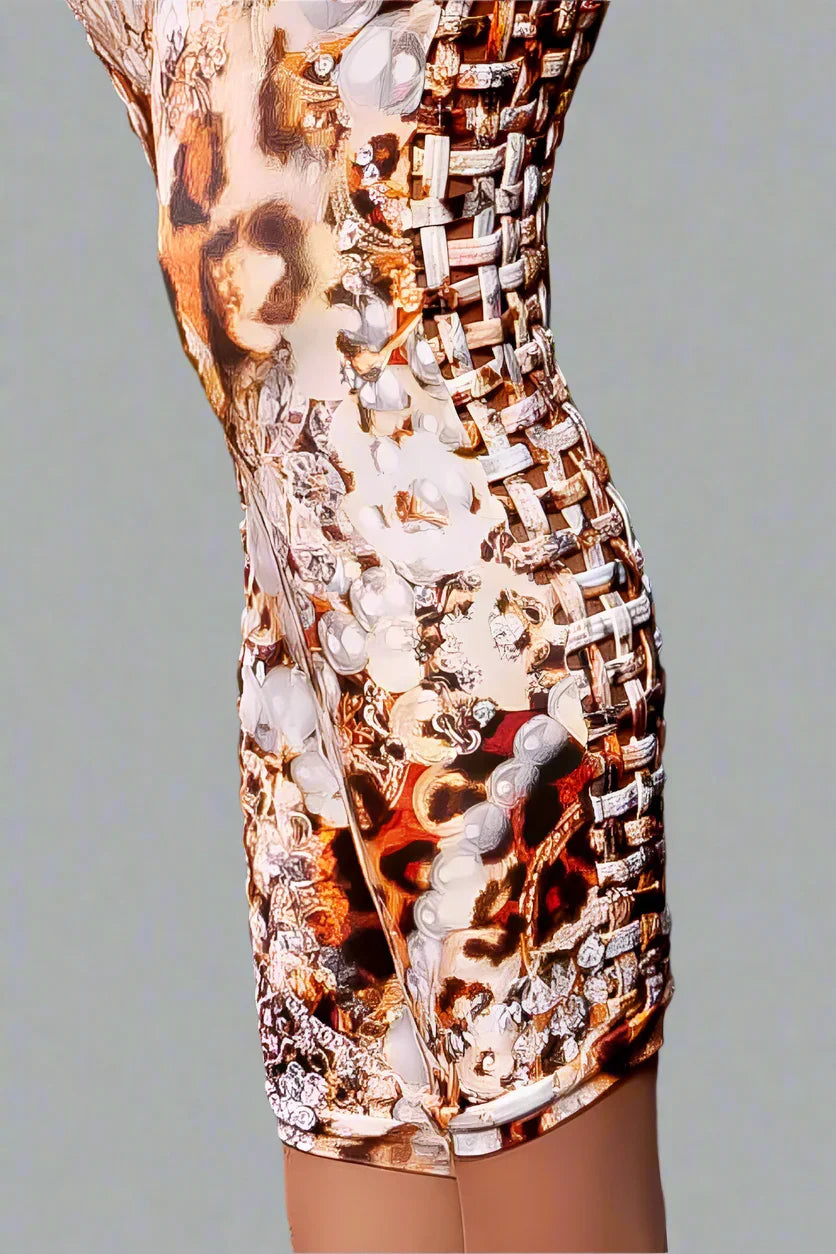 Alto Giro Pearl Leopard Weave Capri