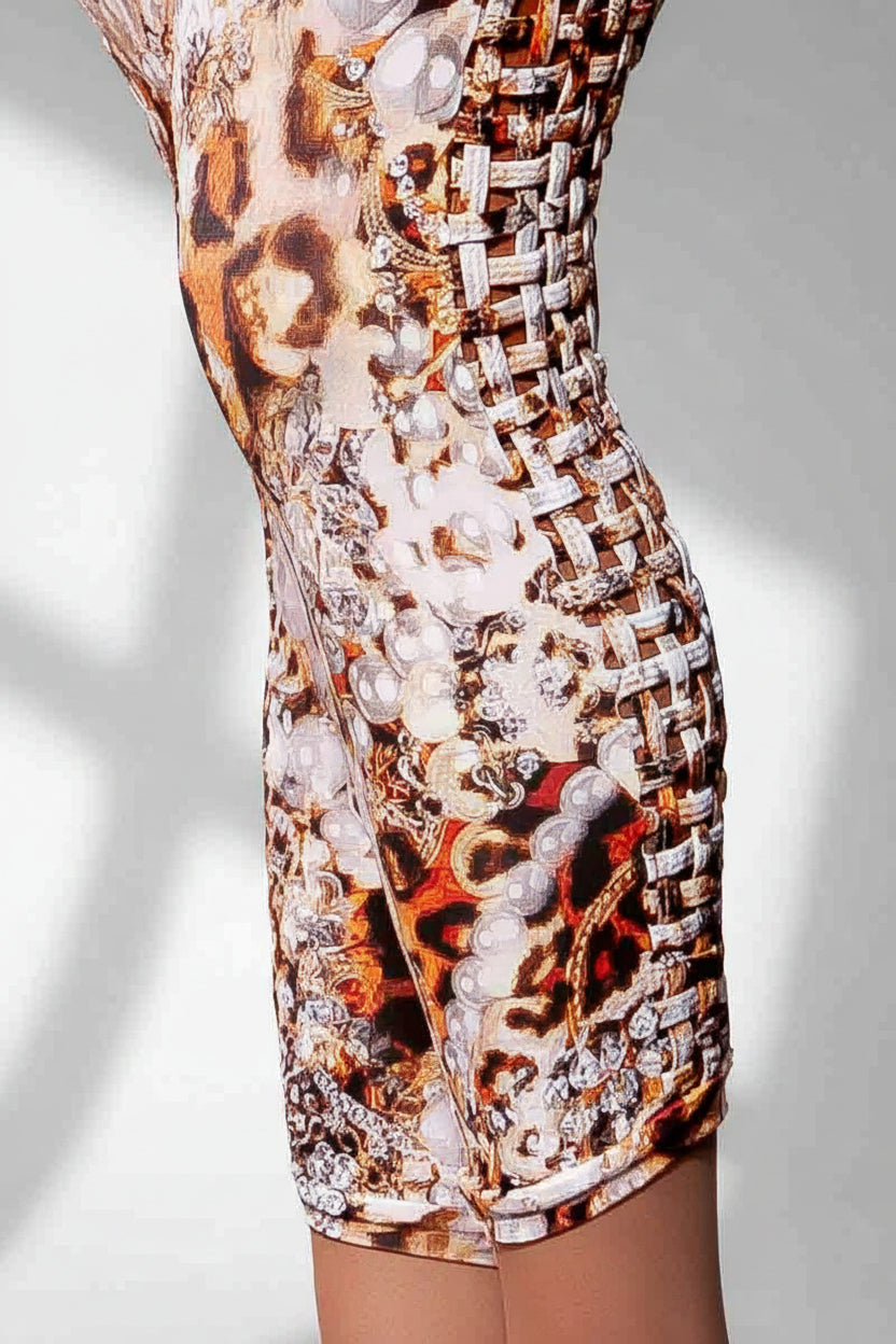Alto Giro Pearl Leopard Weave Capri