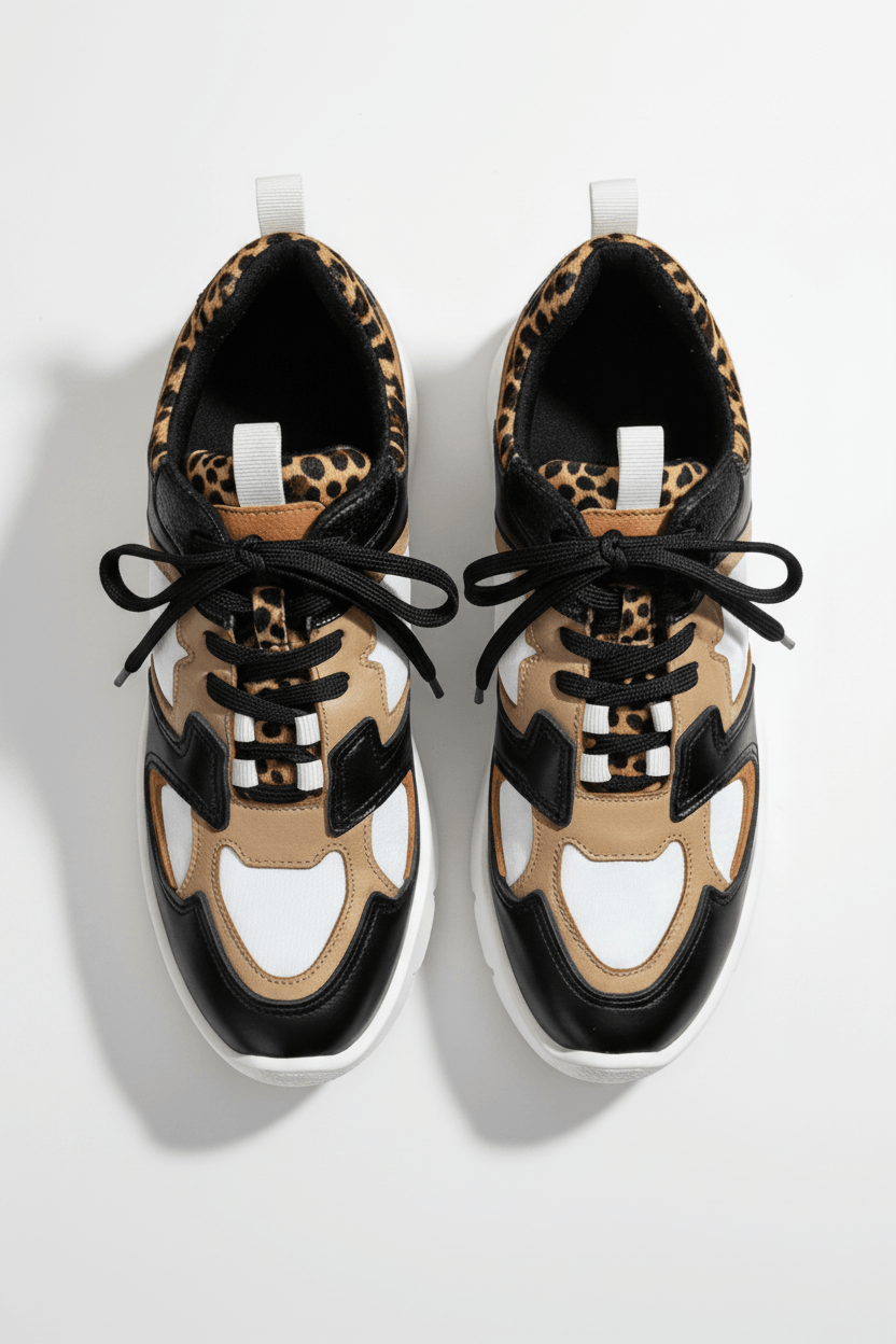 Smidt Black Leopard Shoes (size 6, 7)