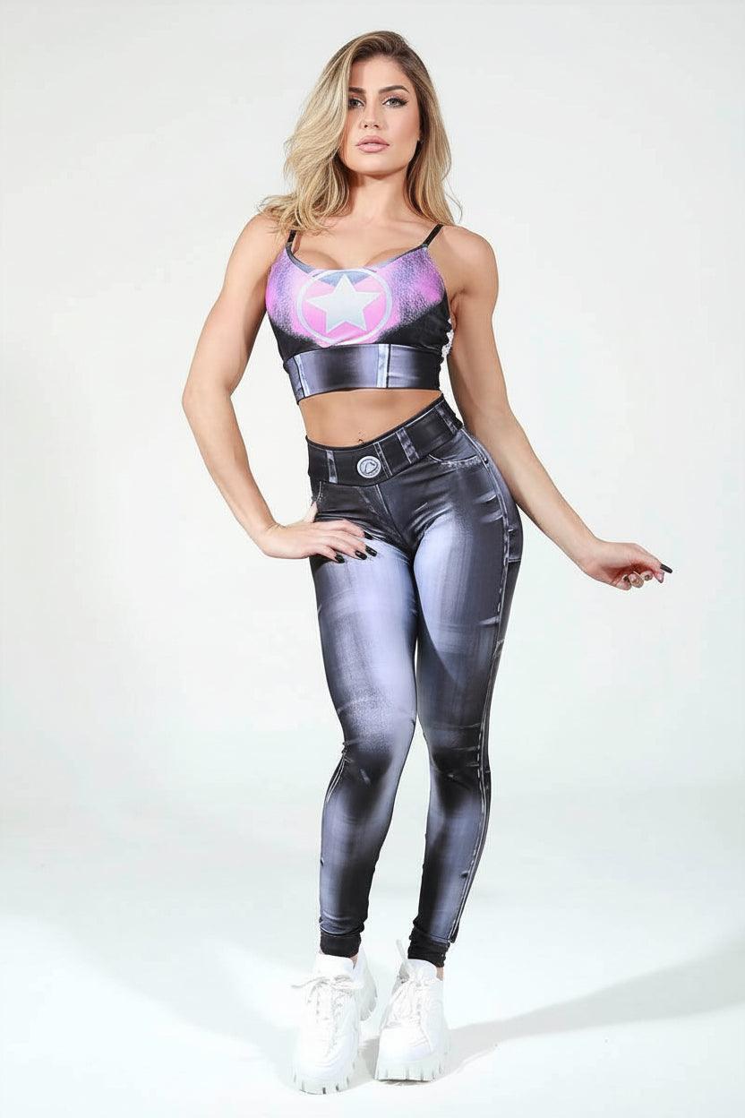 Dynamite Pink Body Paint Bra