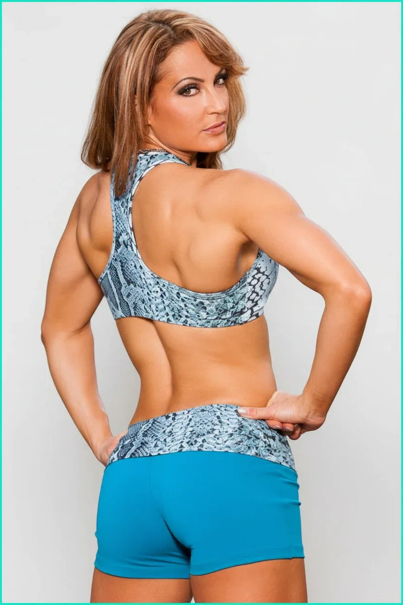 Body Brazil Teal Python Shorts