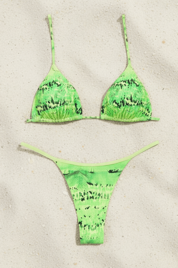 Morena Rosa Citrus Leopard Thong Bikini