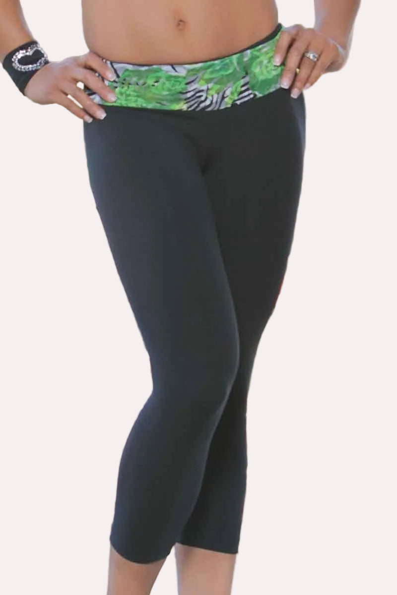 Body Brazil Earth Elements Zipper Lacey 3/4 Legging