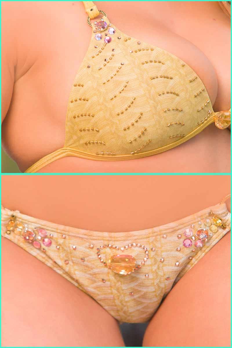 Morena Rosa Gold Angel Swarovski Crystal Bikini