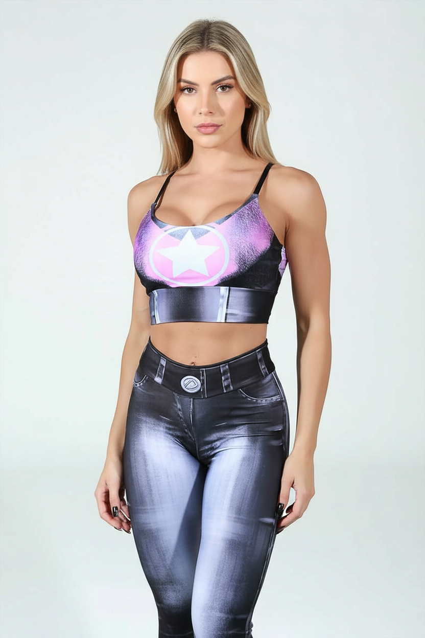 Dyna Brazil Pink Body Paint Bra