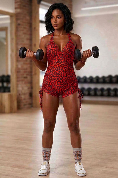 Body Brazil Fire Leopard Romper