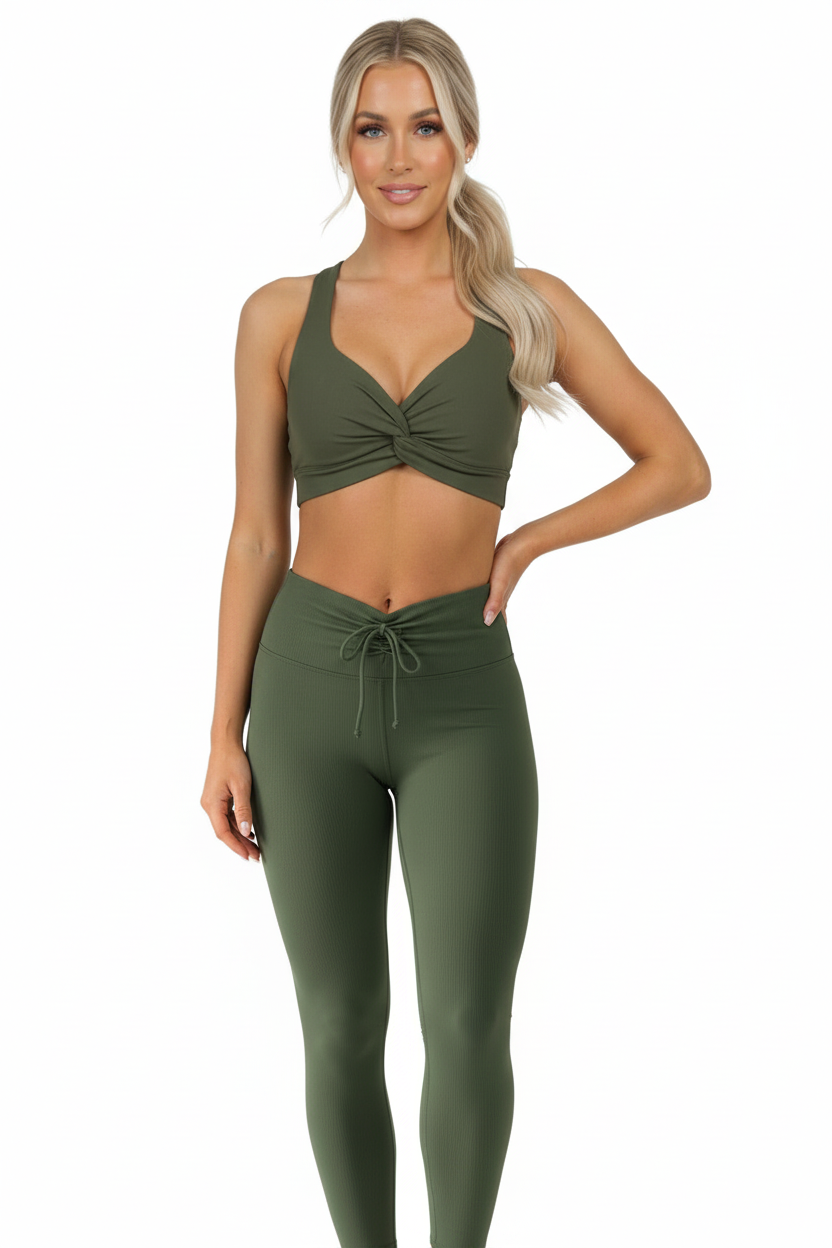 Body Brazil Twist Army Green Bra