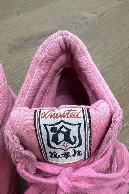 SAMPLE SALE Ash Pink Suede Lace Up High Wedge Sneakers [size 7.5-8]