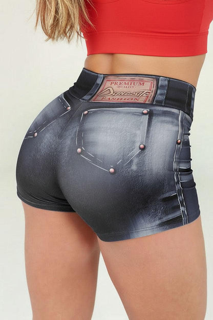 Dyna Brazil Black Jean Body Paint Shorts