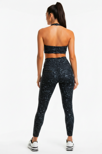 Body Brazil Glossy Leopard Pocket Legging