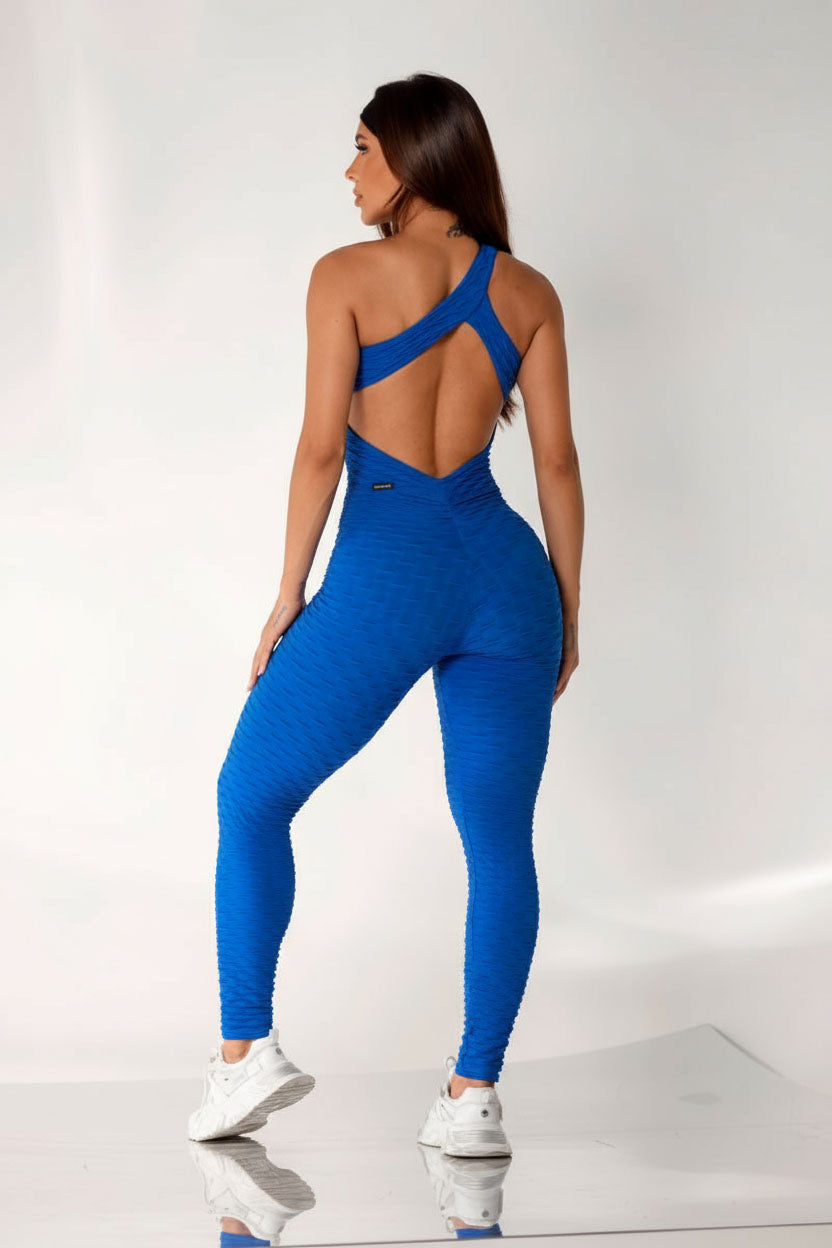 Canoan Scrunch Booty Textured Jumpsuit