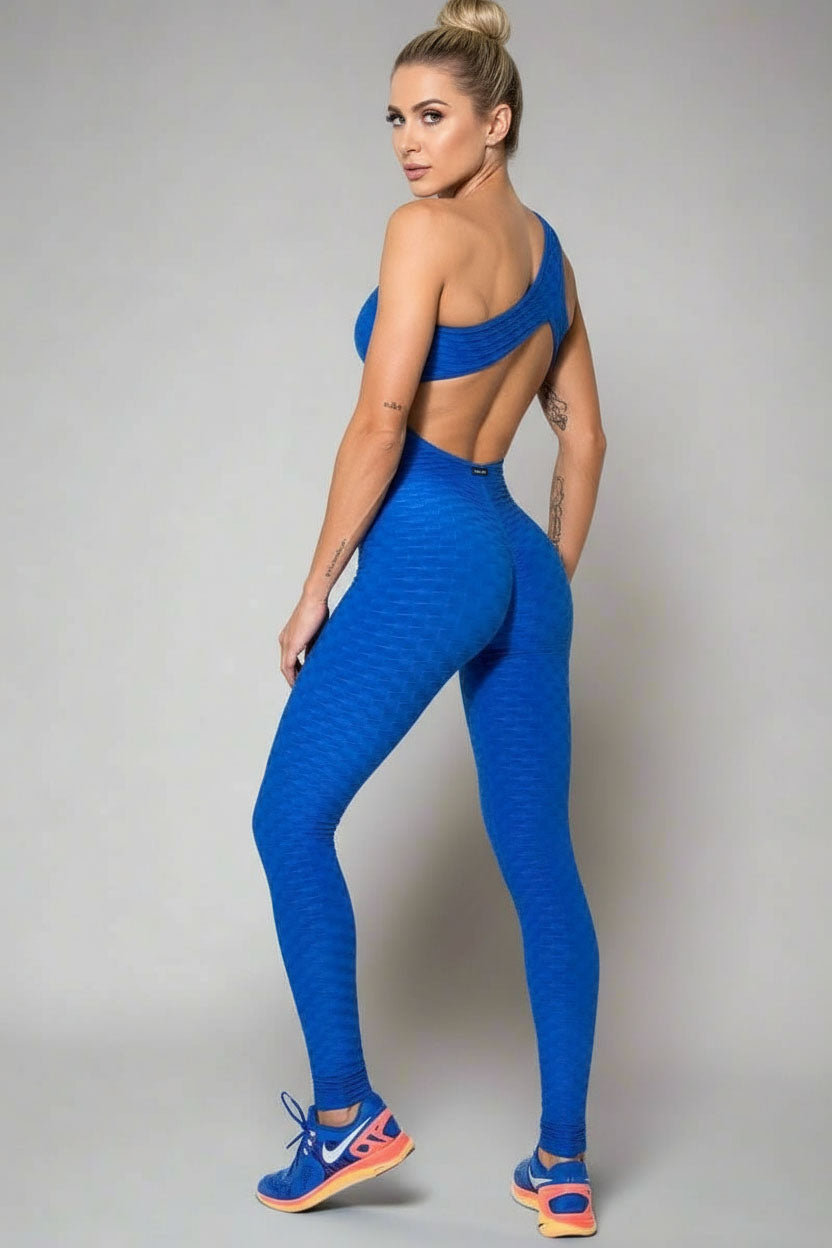 Canoan Scrunch Booty Textured Jumpsuit