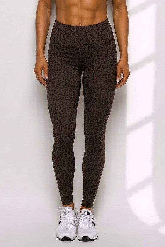 Chocolate Micro Leopard Legging.