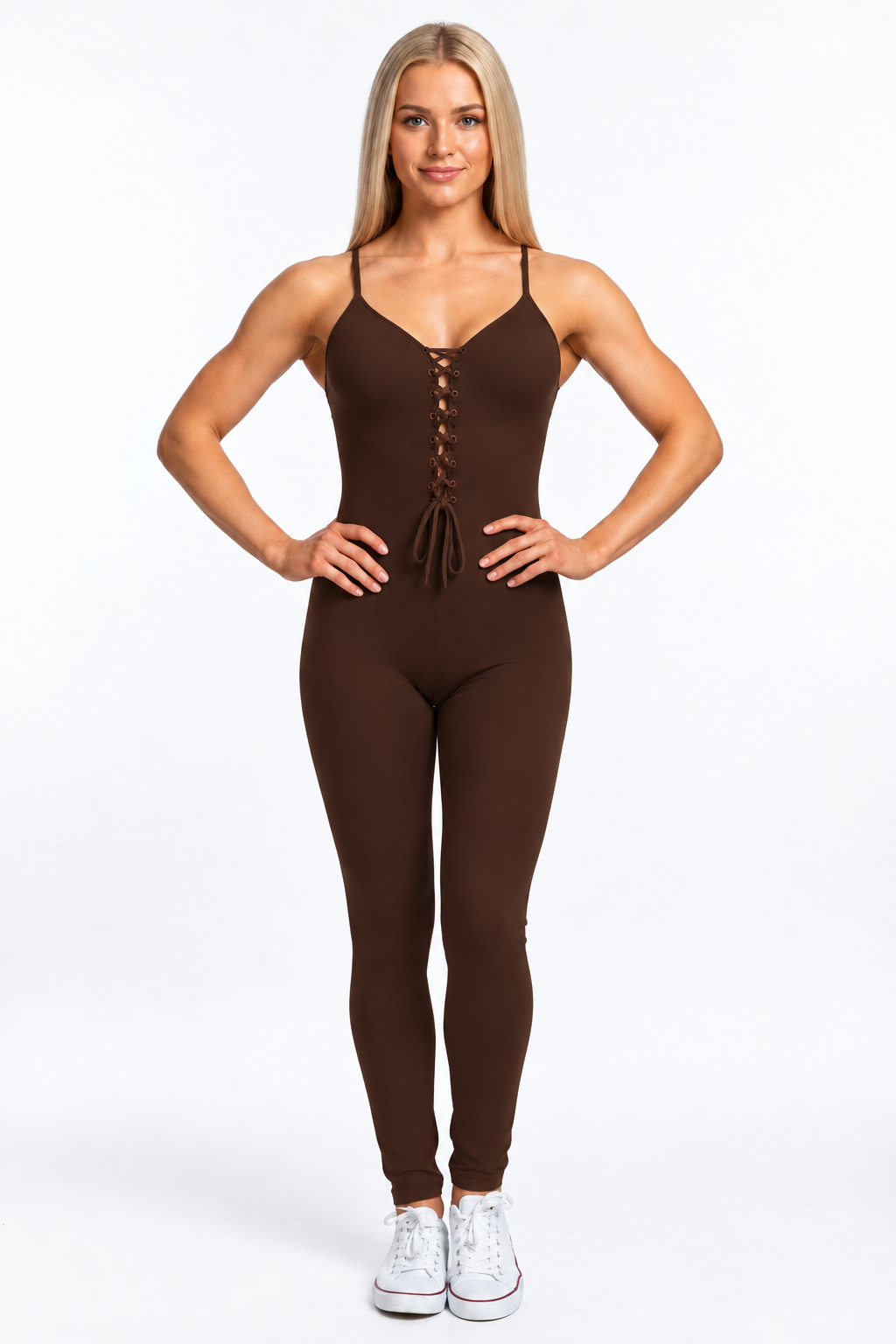 Body Brazil Chocolate Lacing Jumpsuit