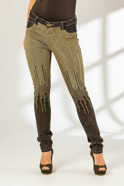 Moikana Crystal Stud Jeans