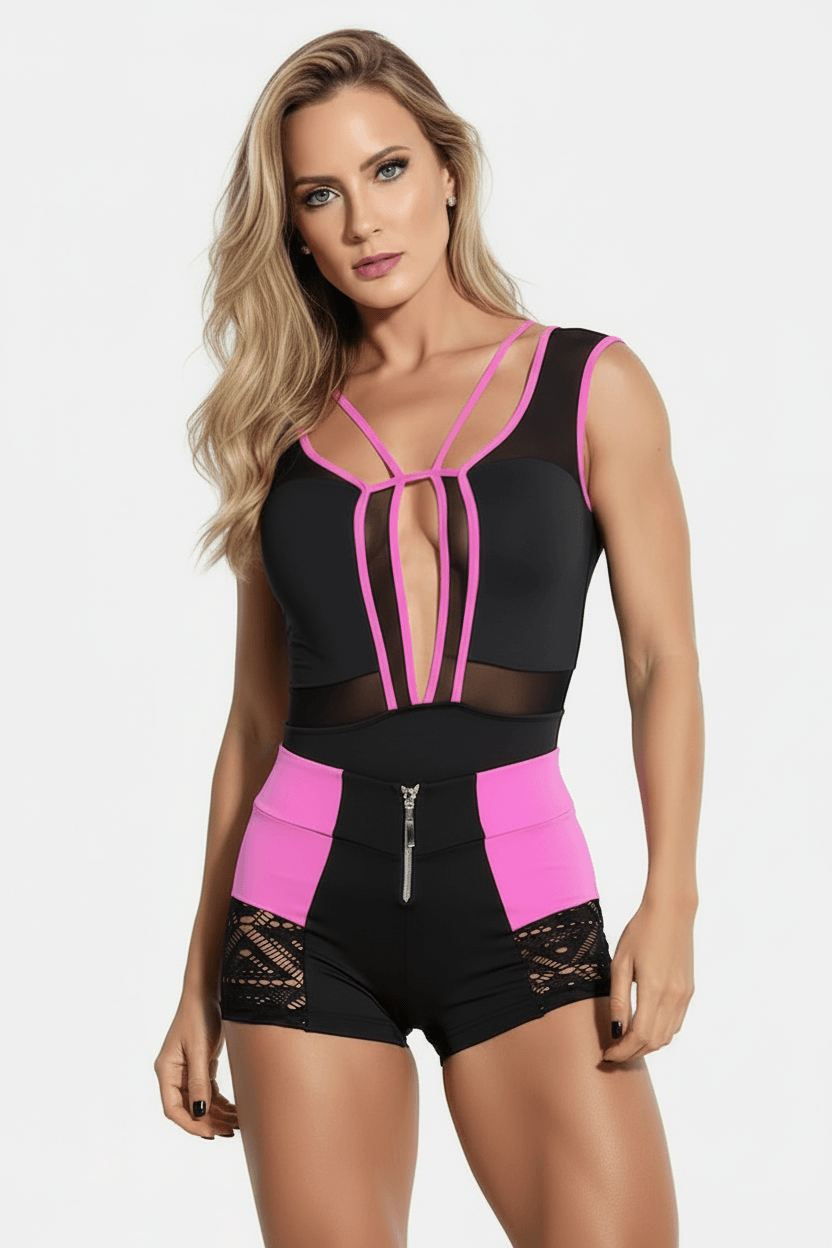Hipkini Mesh Cutout Bodysuit
