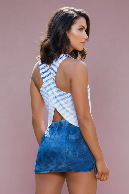 Alto Giro Look Of Denim Skort (2 colors)