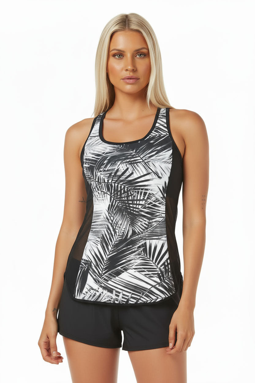 Alto Giro Ebony Palm Side Mesh Tank