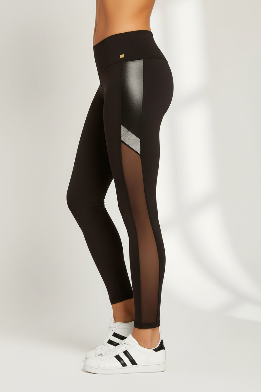 Alto Giro Black Glam Mesh Legging