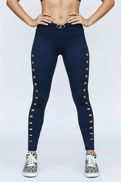 Alto Giro Jacquard Leopard Peek A Boo Legging