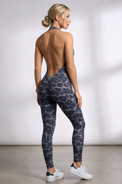 Midnight Leopard Pocket Jumpsuit