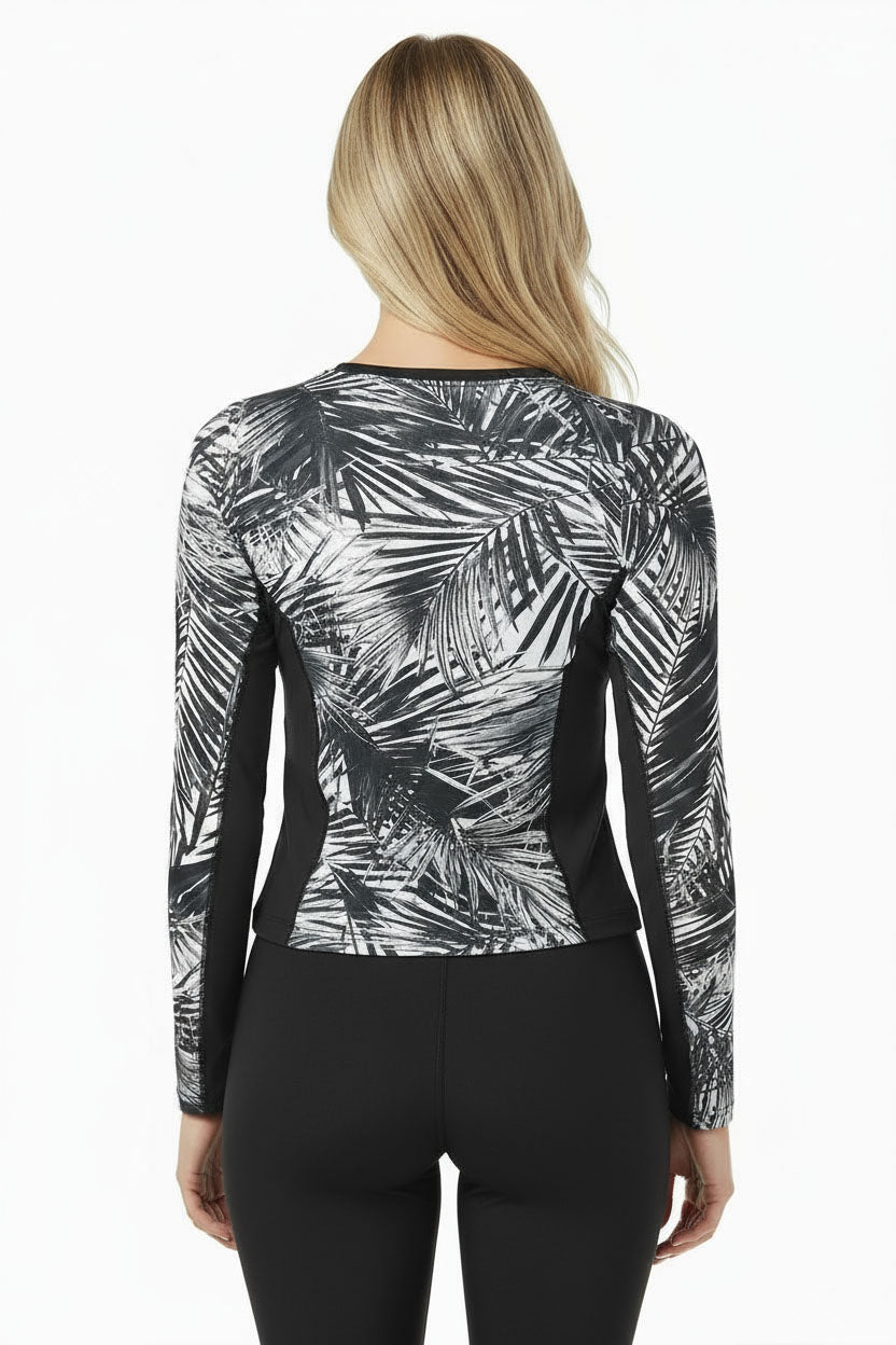 Alto Giro Ebony Palm Long Sleeve Top