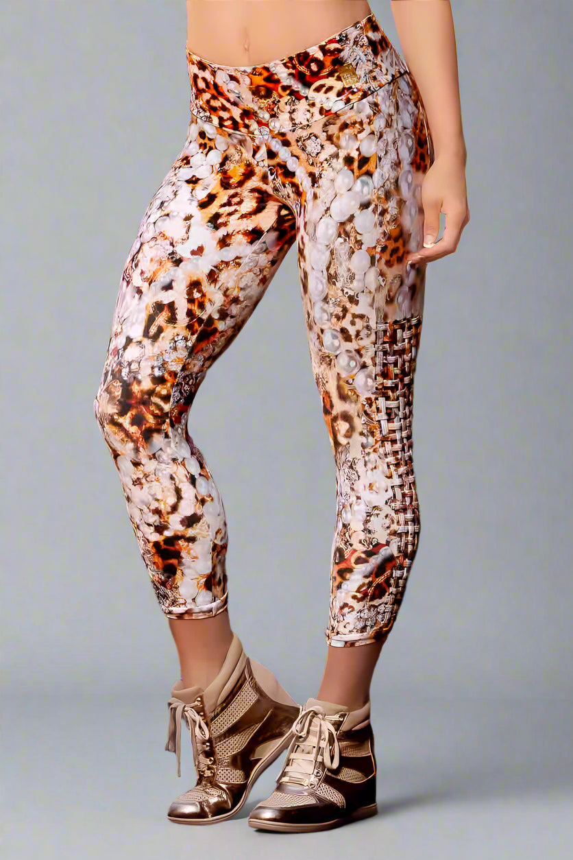 Alto Giro Pearl Leopard Weave Capri