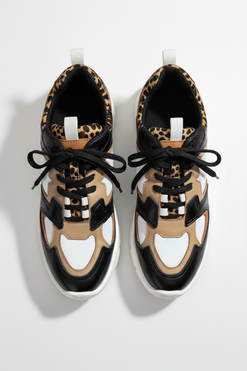 Smidt Black Leopard Shoes (size 6, 7)