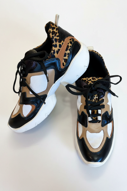 Smidt Black Leopard Shoes (size 6, 7)