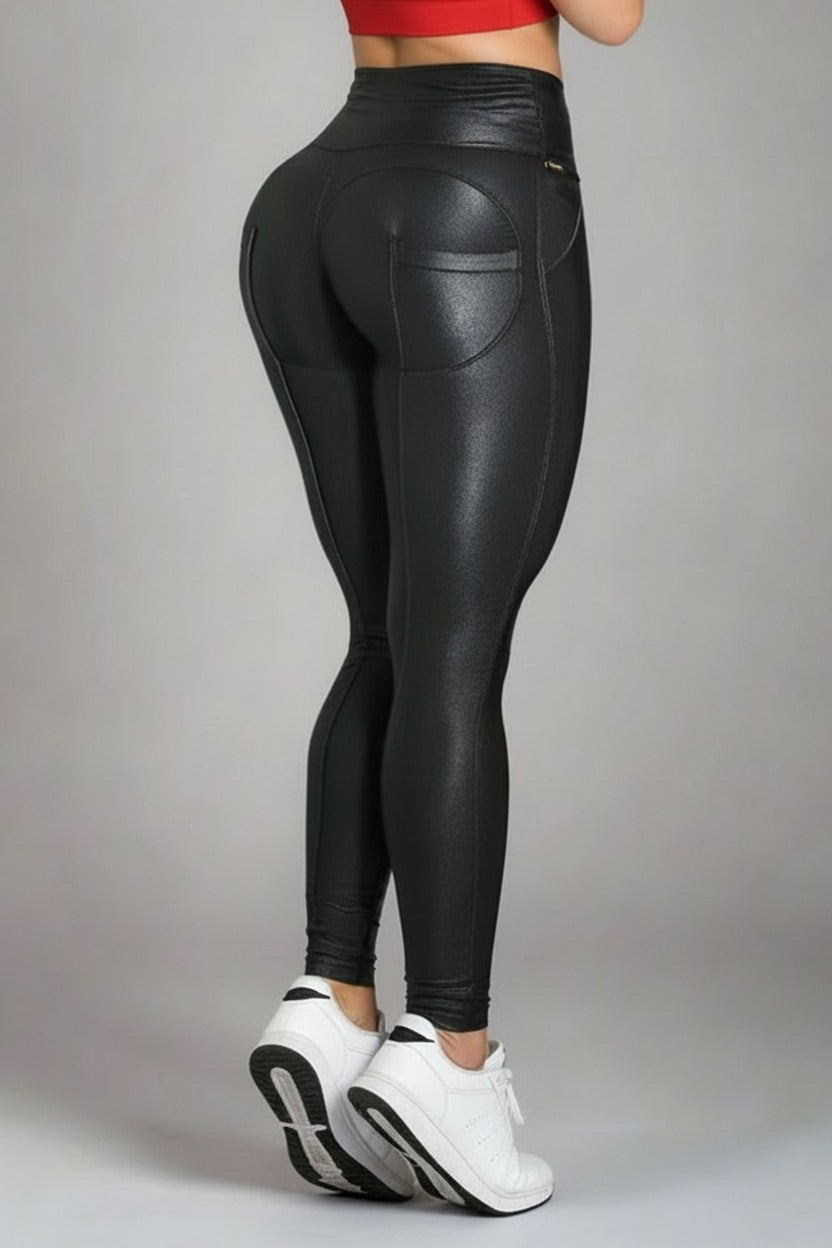 Dyna Brazil Black Moto Booty Pop Legging