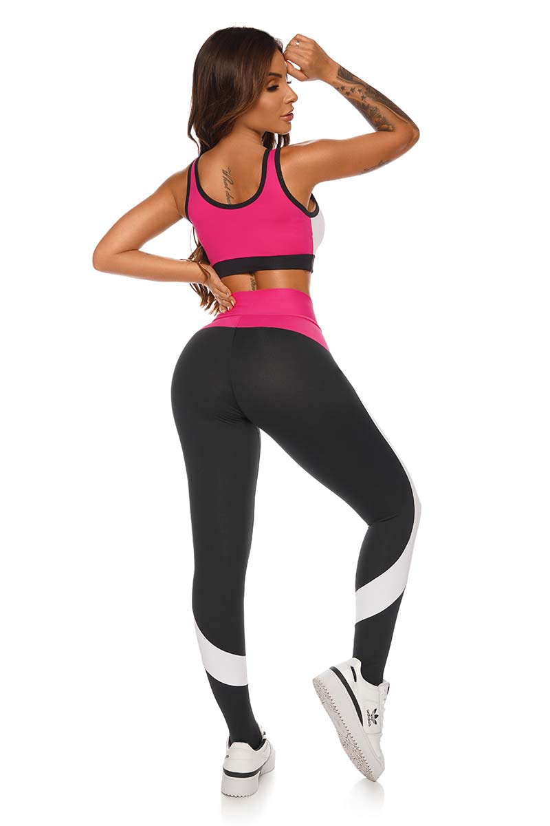 BRAZILIAN BUBBLE PINK activewear workout leggings tight –