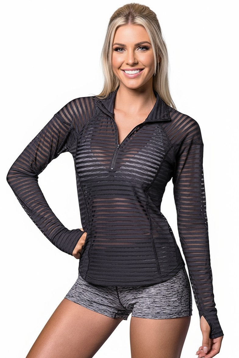 Alto Giro Shadow Stripe Zipper Tank