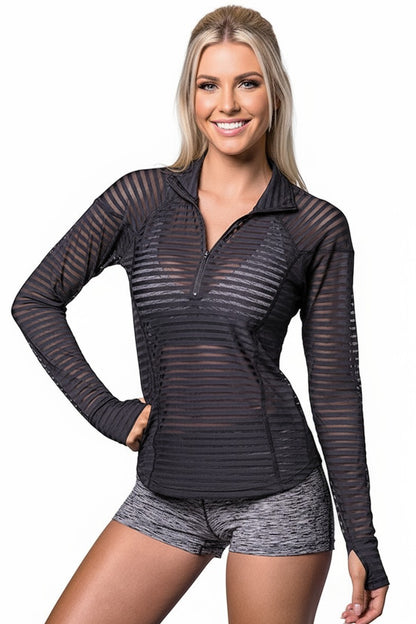 Alto Giro Shadow Stripe Zipper Tank