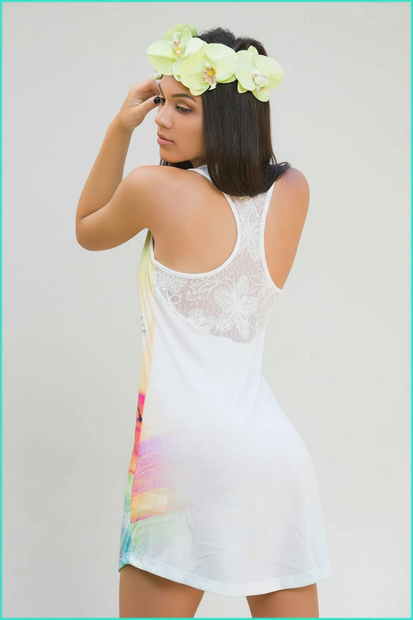 Morena Rosa Sunrise Lace Cover Up